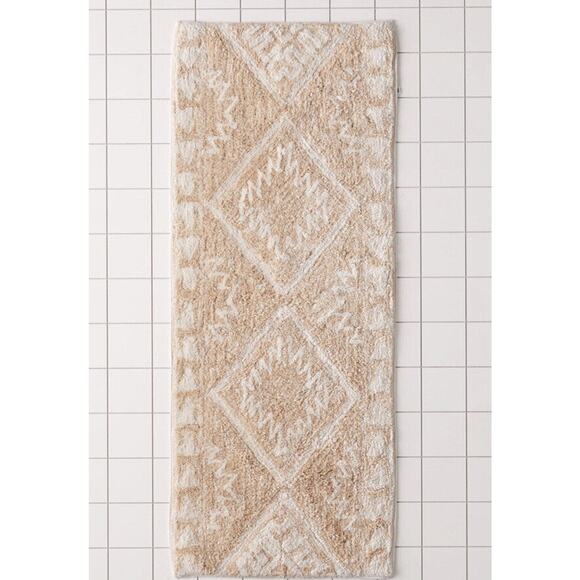 Urban Outfitters Sienna Kilim Bath Mat 20” L x 50” W Apricot - Picture 1 of 7